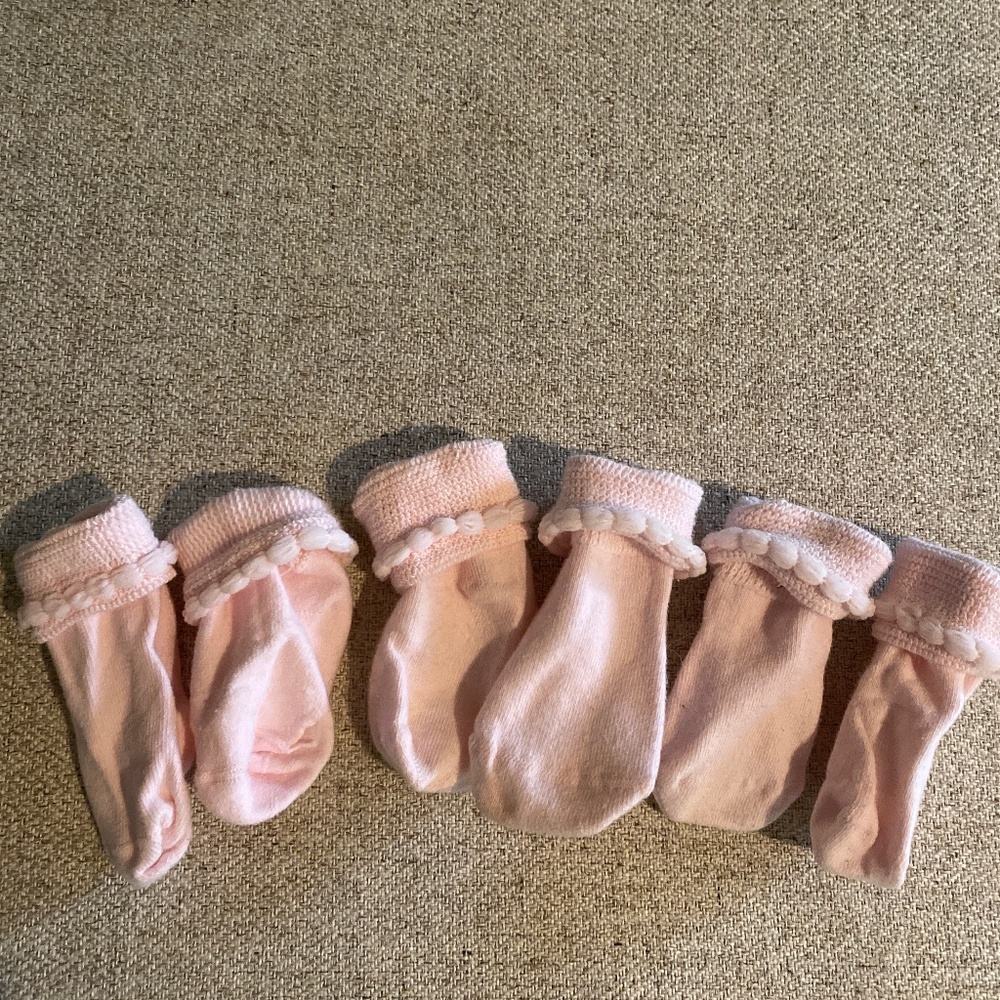 Pink baby socks